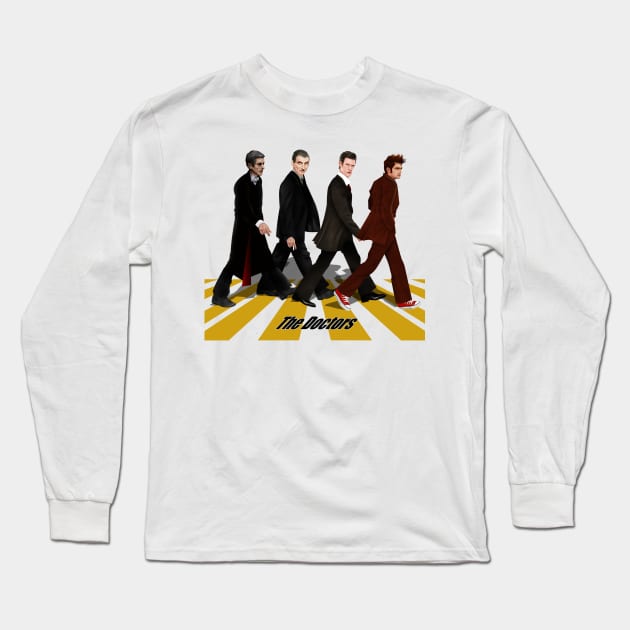 The Doctors at abbey road Long Sleeve T-Shirt by Dezigner007